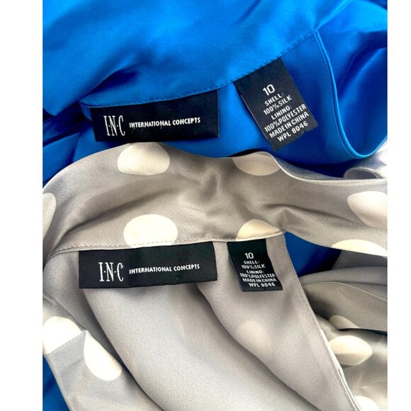 BUNDLE OF 2 100% SILK Y2K VTG. INC HALTER BLOUSE TOPS SZ. 10 M/L EUC - Picture 5 of 5